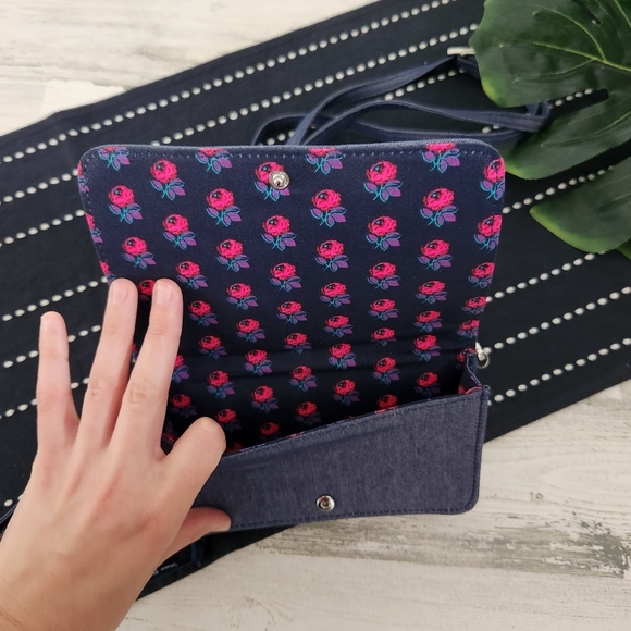 Vera Bradley 3-N-1 Crossbody Bag Moonlight Navy RFID - Picture 7 of 8